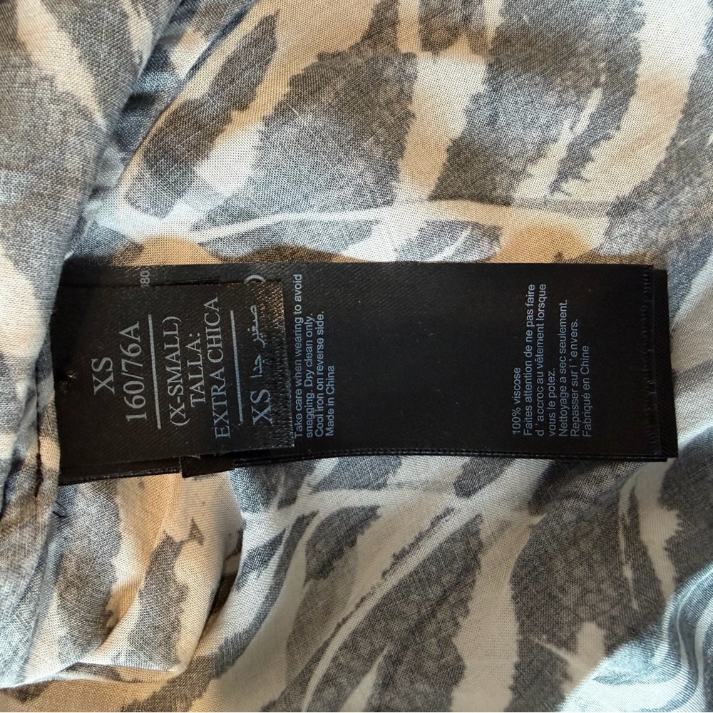 AllSaints Black & Taupe Abstract Knot-Front Dress – Size XS – Asymmetrical Luxe - Picture 15 of 15